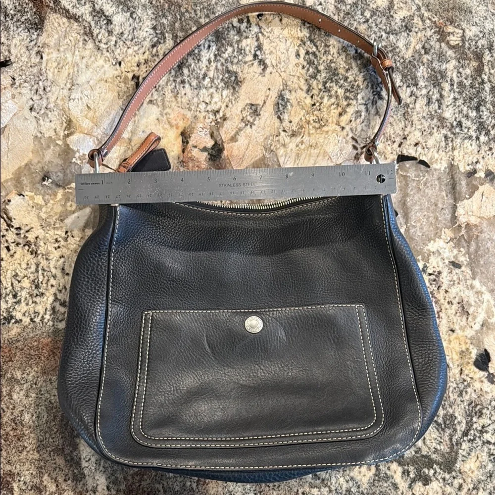 COACH VINTAGE Black Pebble Leather Chelsea Shoulder Bag. - Picture 4 of 4
